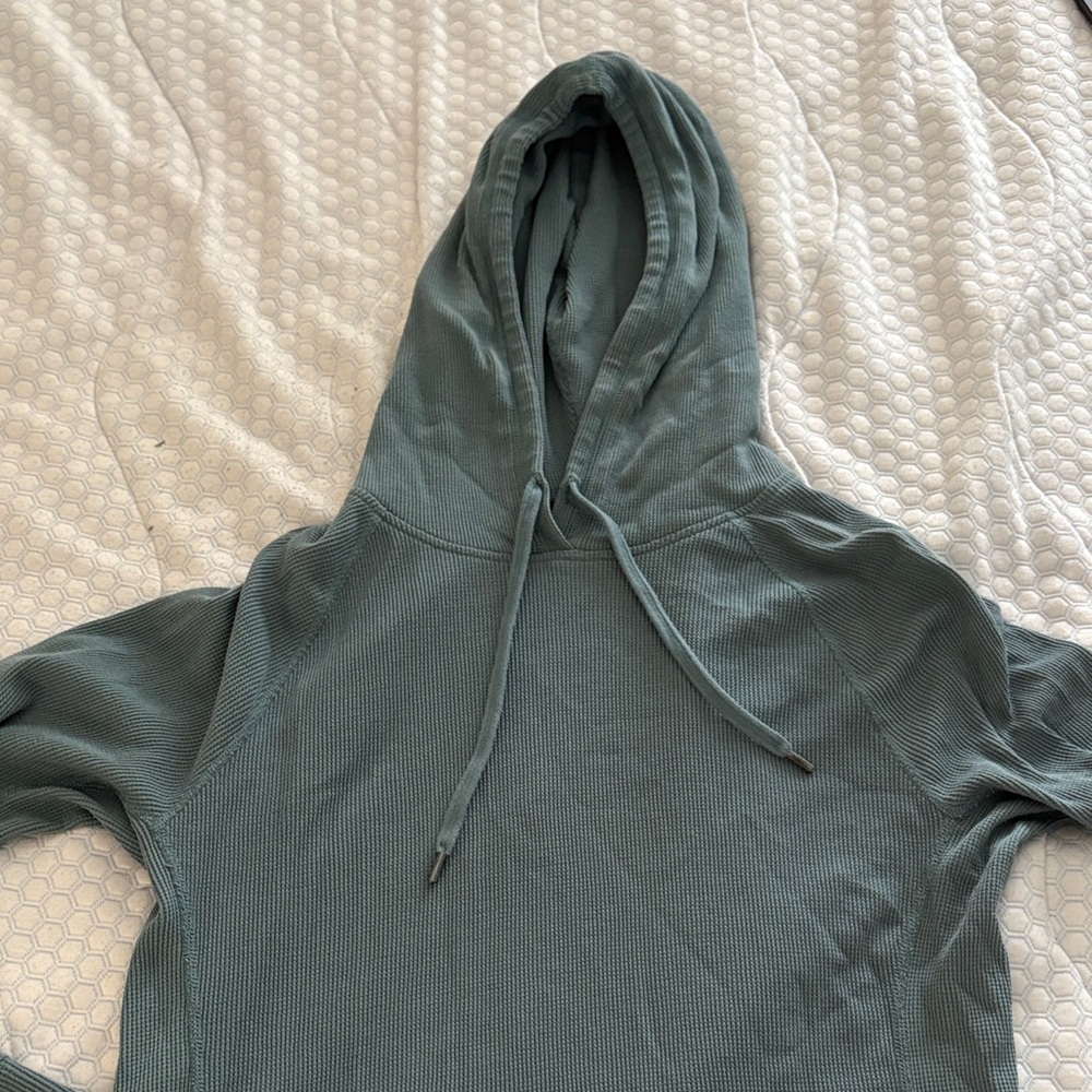 Under Armour Women's Hooded Waffle Knit Sweatshirt in Dusty Green